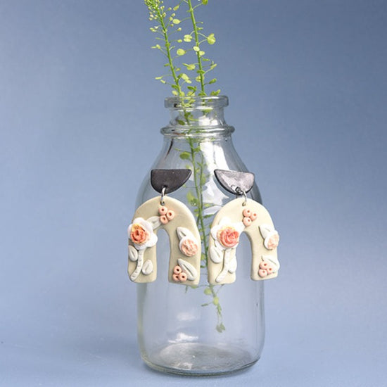 Polymerclay Summer Earrings - learn how to work with polymerclay in this short practical workshops in Central London - Tea and Crafting