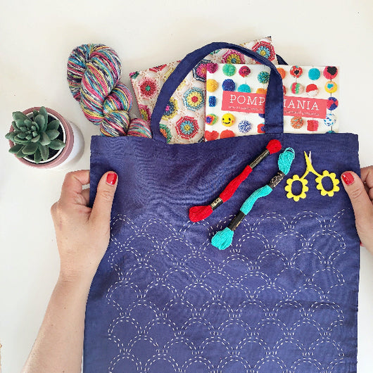 Japanese Sashiko Embroidery Stitching