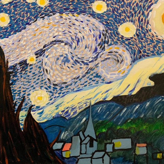Starry Night Paint and Sip Van Gogh Painting Evening in Central London Covent Garden