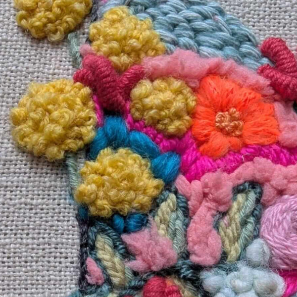 Wildfloss Abstract Embroidery Classes at Tea and Crafting Covent Garden central London workshops