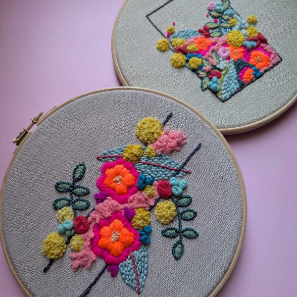 Wildfloss_Abstract_Embroidery_Classes_atTea and Crafting Covent Garden central london workshops