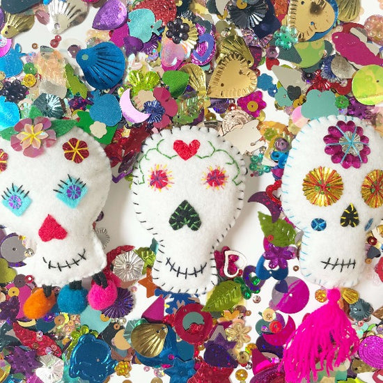 Day of the Dead Halloween Colourful Skulls Sip and Craft Party