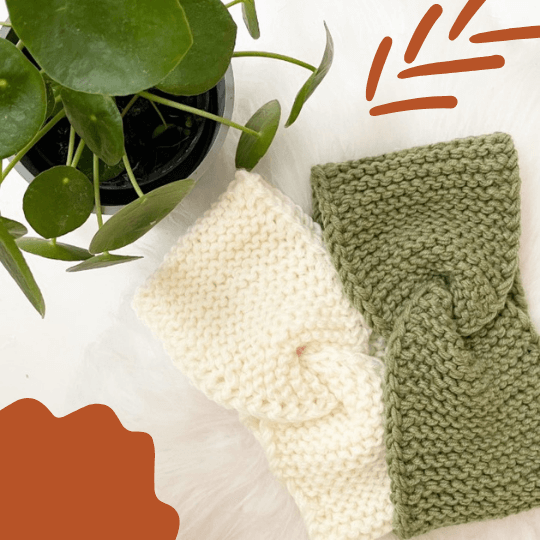 Learn To Knit by Making a Headband with a Headband Kit to Make at Home with Online Live Zoom Class