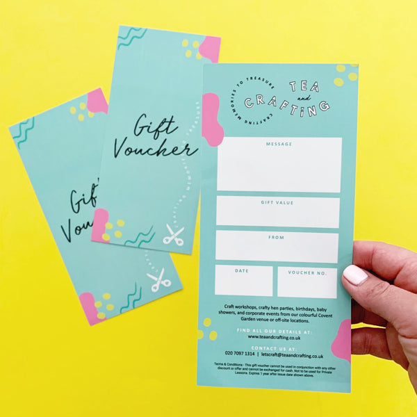 Online Live Craft Classes virtual crafting includes kit Tea & Crafting