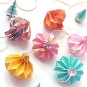 Crafty Festive Origami Bauble Decorations for Christmas Workshops in Central London 