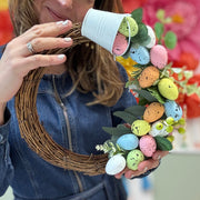 Easter Wreath Making Workshop with Easter Eggs. Easter Wreath Crafts in Central London