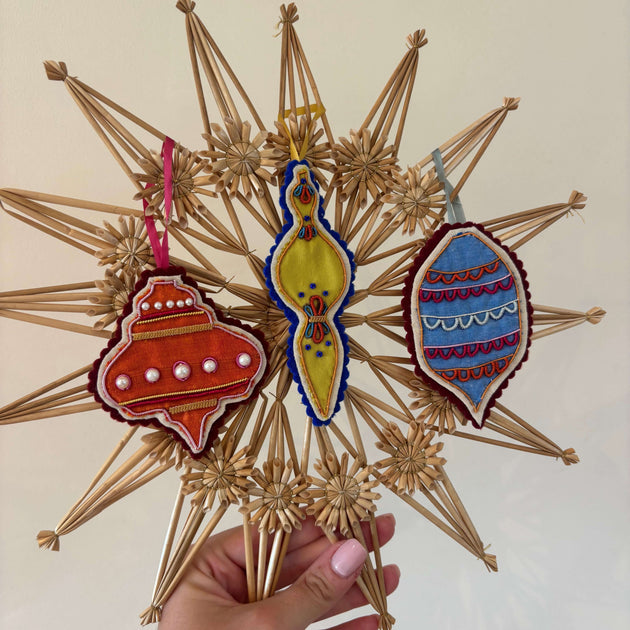 Taster Goldwork Embroidery | Hand Embroidered Festive 3D Bauble