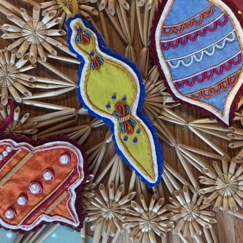 Taster Goldwork Embroidery | Hand Embroidered Festive 3D Bauble
