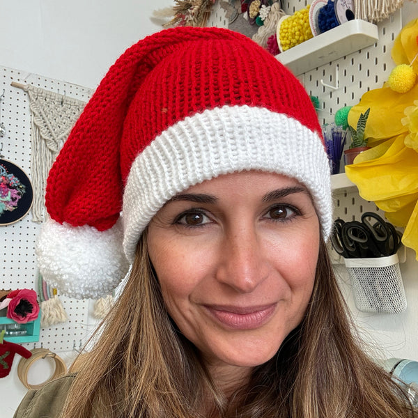 Knit Your Own Santa Hat No Knitting Needles Required