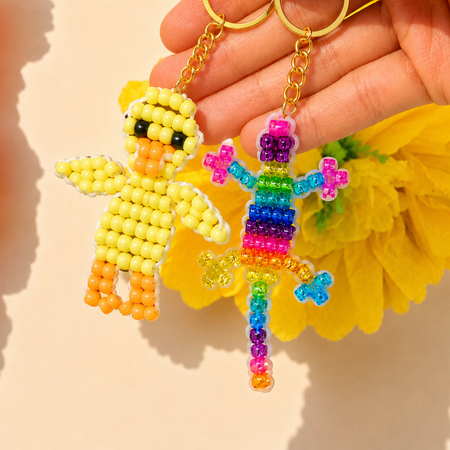 Beaded Keyrings Characters Make as Many as you Like