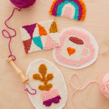 Punch Needle Embroidery classes in London, meet new people and craft with friends. A unique London experience.