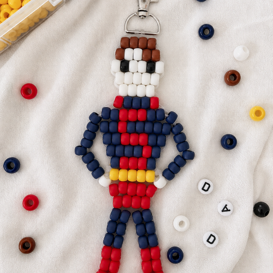 Super Dad Beaded Keyring - Father's Day Make
