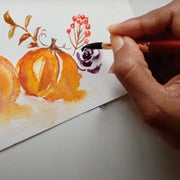 Beginners Autumn Halloween Watercolour Painting