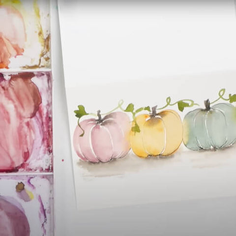 Beginners Autumn Halloween Watercolour Painting