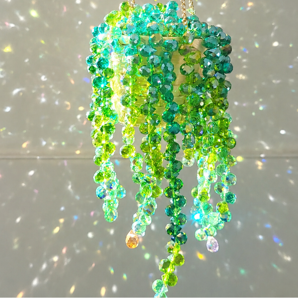 DIY Beaded Plant Sun Catcher