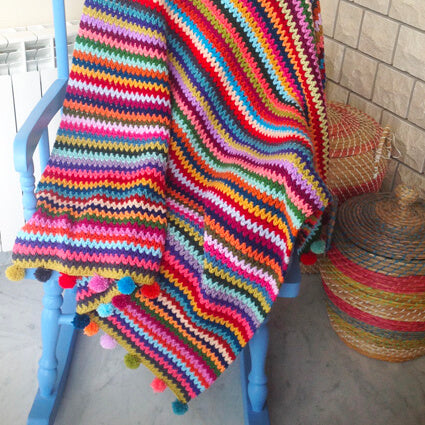 Learn Beginners v-stitch Handmade Crochet Blanket Quick and Easy Online via Zoom