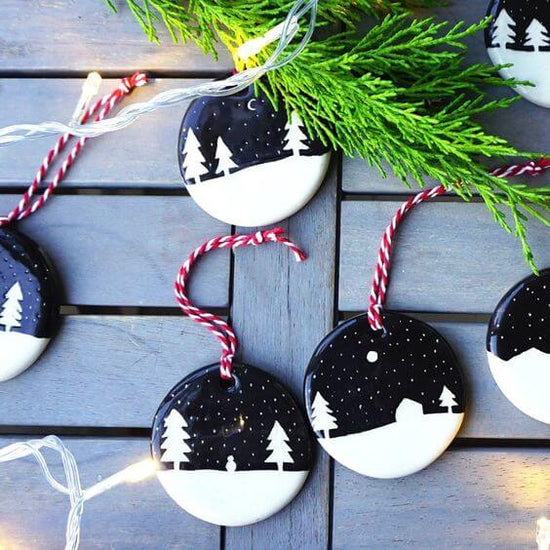 Ceramic Bauble Decorating Christmas Workshop in a Craft Studio