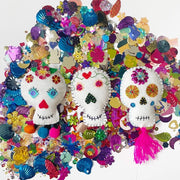 Day of the Dead Halloween Colourful Skulls Sip and Craft Party