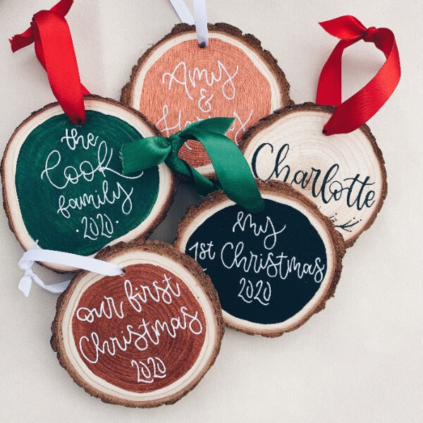 Beginners Faux-Calligraphy - Christmas Edition Wood Slices