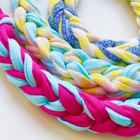 Finger Knitting Necklaces
