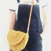 Beyond Beginners - Crochet a Contemporary Moon Bag with Leather Straps
