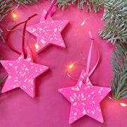 Jesmonite Christmas Decorations - Jesmonite Star Ornaments Unique Christmas Workshops in Central London 1  