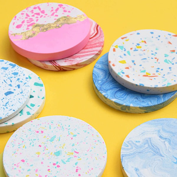 Make Yourself Modern Jesmonite Coasters - Eco-Friendly and