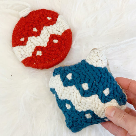 Learn Punch Needle Christmas Baubles Online with Tea and Crafting Virtual Live Stream Classes