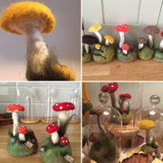 Learn how to Needle Felt and Needle Felt a Christmas Toadstool - Unique Christmas Party Activity