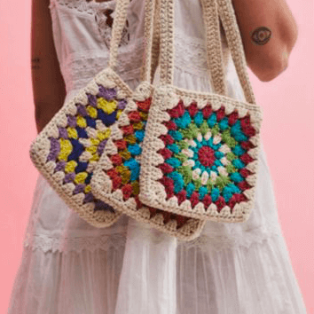 Learn to Crochet a Jubilee themed Granny Square Bag with Tea and Crafting London crochet workshops for beginners