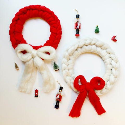Beginners Giant Arm Knitting - Arm Knit a Christmas Wreath (Vegan Friendly Yarn)