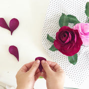 Make your own sustainable and ever lasting flower bouquet. Paper flower making classes in London.