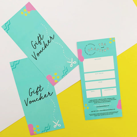Unique and Original Gift Cards and Vouchers to Buy Online for Craft Workshops